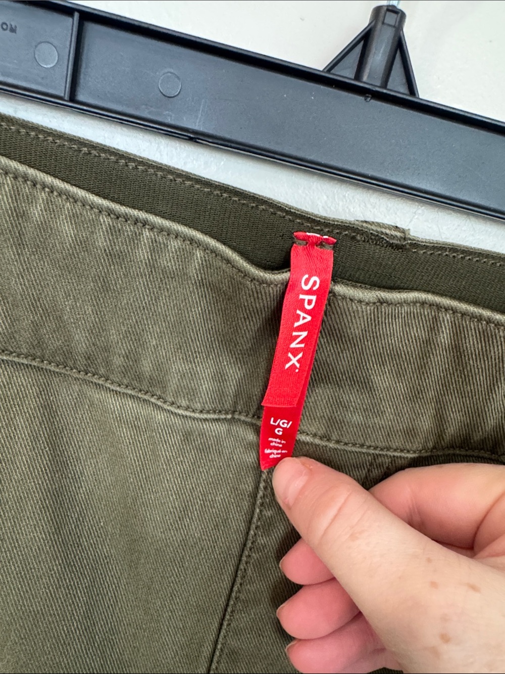 SPANX Olive Green High-Rise Wide Leg Pants - Picture 2 of 3
